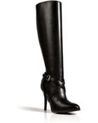 Ralph Lauren Collection Leather Concord High Heel Boots In Black - Lyst