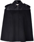 Burberry Wool Cashmere Wilmington Cape in Black - Lyst
