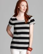 French Connection Tee - Fun Stripe Cutout Back - Lyst
