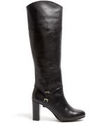 Moschino Cheap & Chic Buckle Detail Knee High Boots - Lyst