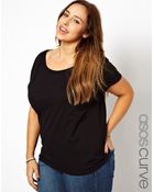 Asos Curve Exclusive Off Shoulder T-Shirt - Lyst