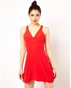 Boulee Woven Skater Dress in Silk - Lyst