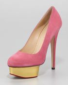 Charlotte Olympia Dolly Island Platform Pump Deep Pink - Lyst