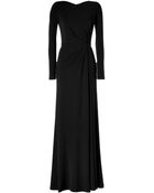 Elie Saab Side Draped Gown In Black - Lyst