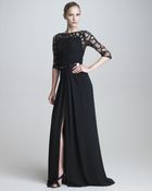 Elie Saab Gown with Beaded Illusion Lace - Lyst
