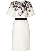Giambattista Valli Wool-Silk Flower Print Dress - Lyst