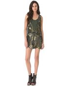 Haute Hippie Swirled Embellished Tank Dress - Lyst