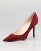 Jimmy Choo Agnes Suede Pointedtoe Pump - Lyst