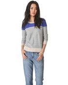 Madewell Basket Weave Colorblock Pullover - Lyst