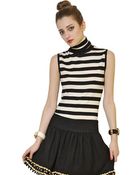 Moschino Striped Wool Merino Knit Sweater - Lyst