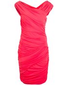 Nicole Miller Ruched Fitted Dress - Lyst