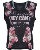Philipp Plein Embellished Slogan Tshirt - Lyst