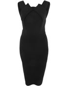 Roland Mouret Black Bronte Fitted Dress - Lyst