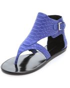 Sigerson Morrison Gillian Flat Sandals - Lyst