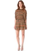 Tucker Gathered Panel Mini Dress - Lyst