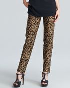 3.1 Phillip Lim Leopardprint Cropped Pencil Trousers - Lyst