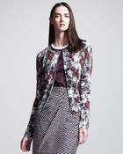 Bottega Veneta Roseprint Cardigan Appia - Lyst