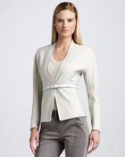 Donna Karan New York Belted Cardigan - Lyst