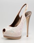 Giuseppe Zanotti Strass Slingback Platform Pump - Lyst