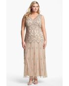 Pisarro Nights Beaded Mesh Gown - Lyst