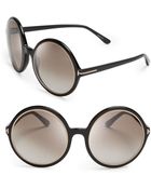 Tom Ford Carrie Oversized Round Sunglasses - Lyst