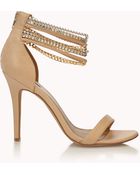 Forever 21 Chained Stiletto Sandals - Lyst