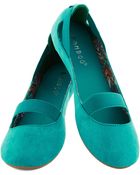 ModCloth Playful Plies Flat in Teal - Lyst