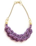 Lilla Balazs Purple Knotted Silk Necklace - Lyst