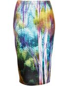 Topshop Petite Forest Blur Tube Skirt - Lyst