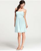 Ann Taylor Silk Georgette Pleated Slip Dress - Lyst
