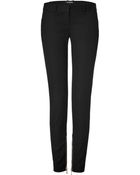 Balmain Wool Ankle Zip Pants In Black - Lyst