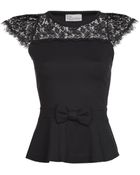 RED Valentino Lace Detail Top - Lyst