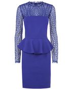 Emilio Pucci Milano Knit Peplum Dress - Lyst