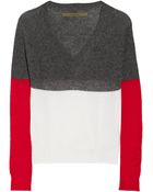 Enza Costa Colorblock Cashmere Sweater - Lyst