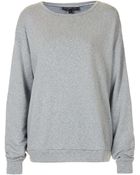 Topshop Tall Curve Hem Sweat - Lyst