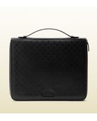 Gucci Black Diamante Leather Ipad Case - Lyst