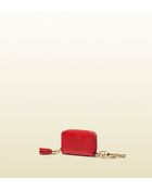 Gucci Soho Red Leather Wallet Charm - Lyst