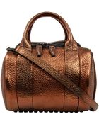 Alexander Wang Brown Rockie Metallic Pebble Leather Bag - Lyst