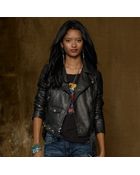 Ralph Lauren Faux-leather Moto Jacket - Lyst