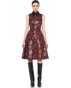 Rodarte Embroidered Tulle Dress in Floral Blackred - Lyst