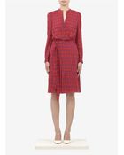 Tory Burch Judi Longsleeve Stretch Silk Dress - Lyst