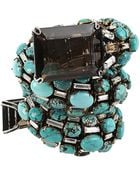 Iradj Moini Turquoise Coil Snake Cuff with Quartz - Lyst