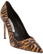 Manolo Blahnik Snakeskin Bb - Lyst