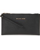 MICHAEL Michael Kors Jet Set Saffiano Leather Clutch Bag - Lyst
