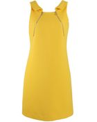 Michael Kors Foldover Collar Zip Tank Dress - Lyst