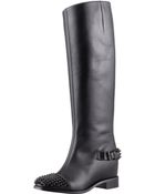 Christian Louboutin Egotina Spike Redsole Boot Black - Lyst