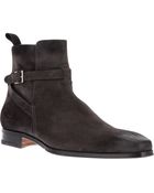 Santoni Buckled Boot - Lyst