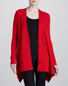 Donna Karan New York Ribbed Trapeze Cardigan - Lyst