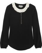 Etoile Isabel Marant Ninon Silk-trimmed Crepe Blouse - Lyst