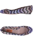 Missoni Ballet Flats - Lyst